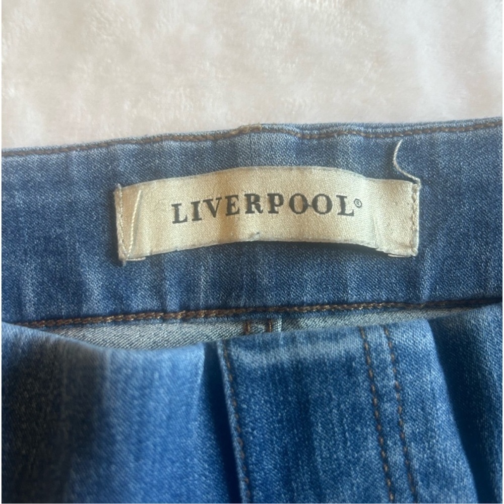 Liverpool denim jeggings with raw hem size 6 - Picture 3 of 6